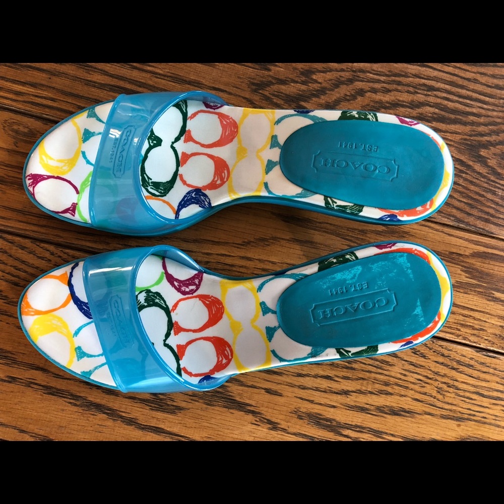 Coach Nichelle baby blue jellies adorable!